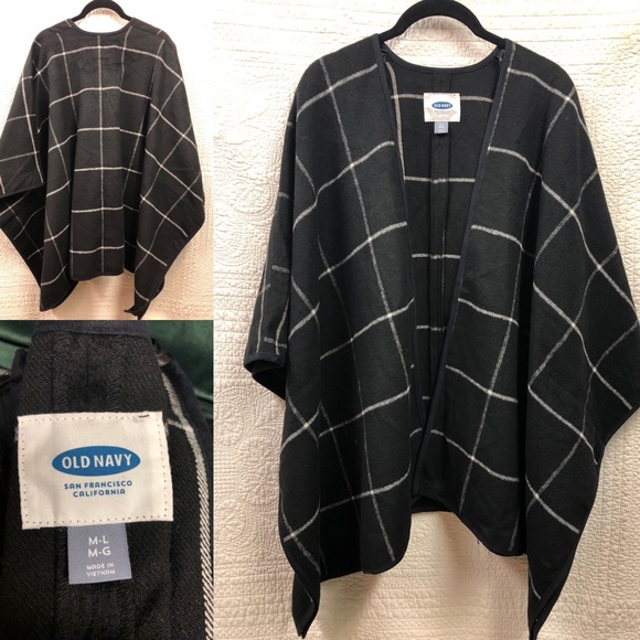 Old Navy Blanket Wrap Poncho Jacket - Picture 1 of 2
